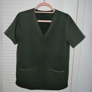 Figs Casma Scrub Top - Moss, Small